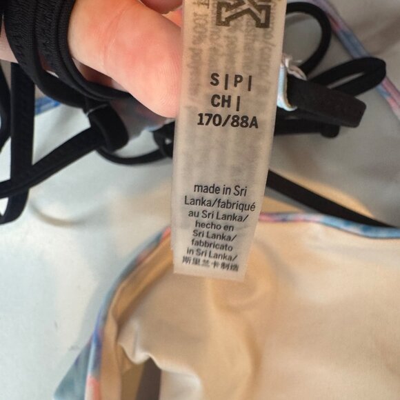 Pink Victorias Secret 2 Piece Bikini Swimsuit Womens Pink Blue Tie Dye Size S - Picture 7 of 16